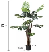 Nettenevime Yapay Ağaç Monstera Deve Tabanı Ağacı 170 cm 11 Yaprak thumbnail 5