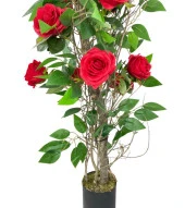 Nettenevime Yapay Ağaç Kırmızı Gül Ağacı 90cm Doğal Salex Dallı thumbnail 5