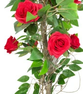 Nettenevime Yapay Ağaç Kırmızı Gül Ağacı 90cm Doğal Salex Dallı thumbnail 6