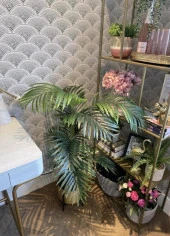 Nettenevime Yapay Ağaç Areka Ağacı Palmiye Ağacı Salon Bitkisi 140cm Siyah Saksılı thumbnail 6