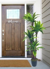 Nettenevime Yapay Ağaç Yukka Sarı Şeritli 4Katlı 150cm Salon Çiçeği Yapay Çiçek thumbnail 5