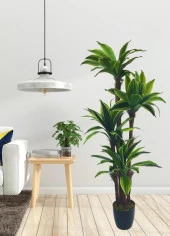 Nettenevime Yapay Ağaç Yukka Sarı Şeritli 4Katlı 150cm Salon Çiçeği Yapay Çiçek thumbnail 6