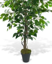 Nettenevime Yapay Ağaç Benjamin Yeşil SAlex Dallı 110*70cm Siyah Plastik Saksılı thumbnail 3