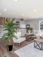 Nettenevime Yapay Ağaç Areka 150cm Gür Yapraklı Siyah Plastik Yakut Saksıda - 3