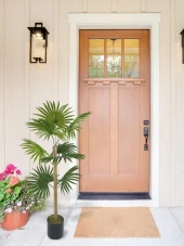 Nettenevime Yapay Ağaç Fanpalm 8Yaprak 85*45cm Yelpaze Palmiye Siyah Aleminyum Saksı thumbnail 3