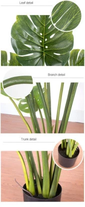 Nettenevime Yapay Ağaç Monstera Deve Tabanı Ağacı 180 cm 16 Yaprak - 6