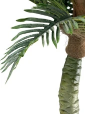 Nettenevime Yapay Ağaç Coco Palmiye Ağacı Beyaz Kumsal Vazoda 190*80 cm thumbnail 5