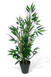 Nettenevime Yapay Ağaç Bambu Ağacı 3 Gövdeli 90*40cm Siyah Saksılı thumbnail 1