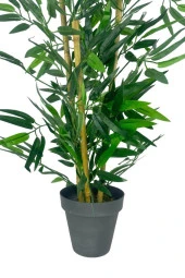 Nettenevime Yapay Ağaç Bambu Ağacı 3 Gövdeli 90*40cm Siyah Saksılı thumbnail 8