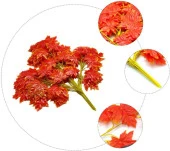 Nettenevime Yapay Çiçek 12 Li Set Sonbahar Hazan Çınar Yaprağı Yapay Ağaç Yaprağı thumbnail 3