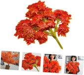 Nettenevime Yapay Çiçek 12 Li Set Sonbahar Hazan Çınar Yaprağı Yapay Ağaç Yaprağı thumbnail 5