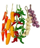 Nettenevime Yapay Sebze Salkımı 6lı Set Süs Sahte Yapay Meyve Sebze Karışık Paket thumbnail 1