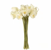 Nettenevime Yapay Çiçek Islak Gala Gerçeksi Eva Malzeme Cala Flower 8li KREM thumbnail 1