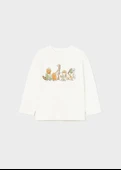 Mayoral Beyaz Bebek Uzun Kol Tshirt - 1