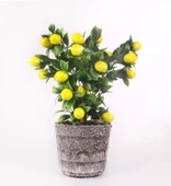 Nettenevime Limon Ağacı Seramik Saksıda Yapay Çiçek thumbnail 1