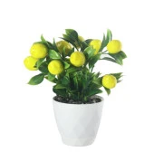 Nettenevime Yapay Çiçek Limon Ağacı Beyaz Saksıda Ve Dekoratif - 1