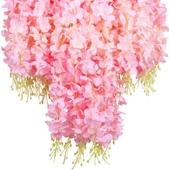 Nettenevime Sarkan Yapay Çiçek Akasya PEMBE 80 cm 3 Sarkan Dallı 12 ADET BAĞ - 4