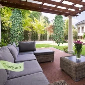 Nettenevime Yapay Sarmaşık 9 Dal Yeşil Beyaz Hedera Yapay Çiçek thumbnail 4