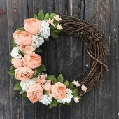 Nettenevime Yapay Çiçek Şakayık 5 Kafalı Büyük Boy Demet İpek Kumaş SOMON - 2