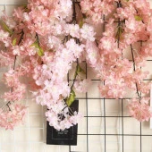 Nettenevime Yapay Çiçek Bahar Dalı Japon Kiraz Çiçeği 90 cm KOYU PEMBE thumbnail 3