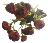 Nettenevime Yapay Çiçek Erengül Yapay Gül Demeti 6 Çiçekli MÜRDÜM thumbnail 1