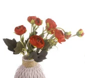 Nettenevime Yapay Çiçek Erengül Yapay Gül Demeti 6 Çiçekli KIRMIZI thumbnail 3