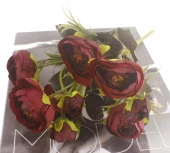 Nettenevime Yapay Çiçek Erengül Yapay Gül Demeti 6 Çiçekli MÜRDÜM thumbnail 4