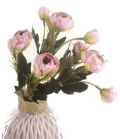 Nettenevime Yapay Çiçek Erengül Yapay Gül Demeti 6 Çiçekli PEMBE thumbnail 3