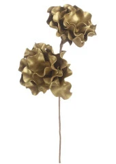 Nettenevime Yapay Çiçek Latex Çiçek Köpük Çiçek Siyam Gülü GOLD thumbnail 1