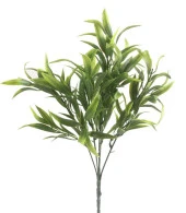 Nettenevime Yapay Çiçek Sivri Yapraklı Şimşir Demet Garnitür Yeşil Aradal Dekoratif Yapay Bitki thumbnail 1