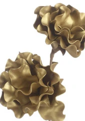Nettenevime Yapay Çiçek Latex Çiçek Köpük Çiçek Siyam Gülü GOLD thumbnail 2