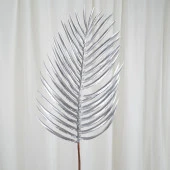Nettenevime Yapay Çiçek Palmiye Yaprağı Gümüş Silver Renk 3 ADET Yapay Yaprak thumbnail 3