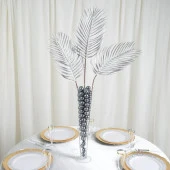 Nettenevime Yapay Çiçek Palmiye Yaprağı Gümüş Silver Renk 3 ADET Yapay Yaprak thumbnail 4