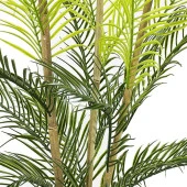 Nettenevime Yapay Çiçek Areka Ağacı Palmiye Ağacı Bambu Saplı Gümüş Saksılı Salon Çiçeği 18 Yaprak 85 cm thumbnail 3