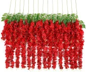 Nettenevime Sarkan Yapay Çiçek Akasya KIRMIZI 80 cm 3 Sarkan Dallı 12 ADET BAĞ thumbnail 4