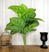 Yapay Çiçek Demet Tropik Difenbahya Çiçeği 18 Dal 85 cm Salon Çiçeği Yapay Bitki - 3