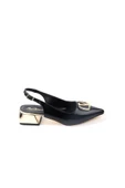 Papuçcity Sprs 02828 4 Cm Topuklu Kadın Arkası Açık Stiletto Ayakkabı - 2