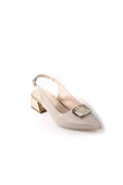 Papuçcity Sprs 02828 4 Cm Topuklu Kadın Arkası Açık Stiletto Ayakkabı - 5