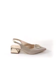 Papuçcity Sprs 02828 4 Cm Topuklu Kadın Arkası Açık Stiletto Ayakkabı - 6
