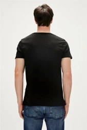 Bad Bear Yazma Siyah Erkek Tişört - 5