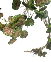 Nettenevime Yapay Sarmaşık Kırmızı Yeşil Sardunya 5Dallı 230cm Doğalgaz Borusu Kapatıcı Dekoratif Yapay Çiçek thumbnail 5