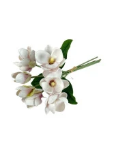 Nettenevime Yapay Çiçek Manolya Letex Eva Magnolia 33cm Pudra Uçuk Lila - 4