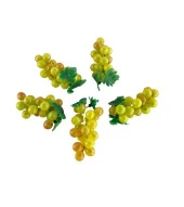 Nettenevime Yapay Meyve 5 Adet Yeşil Üzüm Küçük Boy Süs Dekoratif Sahte Meyve - 1