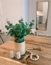 Yapay Çiçek Okaliptus Tek Dal 25cm Yeşil Aradal Garnitür Eucalyptus - 5