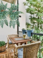 Nettenevime Yapay Çiçek Pastel Cycas Aşk Merdiveni 80cm Eğrelti Otu Sıkas Bitkisi 12 Yaprak 40*80cm Yapay Bitki thumbnail 4