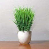 Nettenevime Yapay Çiçek Saz Demet 10 ADET Garnitür Yeşil Aradal Dekoratif Yapay Bitki thumbnail 2