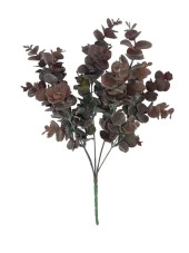 Nettenevime Yapay Çiçek Okaliptus Şimşir Demeti Pudralı Pastel Kahverengi Garnitür Aradal Dekoratif Yapay Bitki thumbnail 1