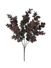 Nettenevime Yapay Çiçek Okaliptus Şimşir Demeti Pudralı Pastel Kahverengi Garnitür Aradal Dekoratif Yapay Bitki thumbnail 4