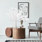 Nettenevime Yapay Çiçek Beyaz Okaliptus Tek Dal Kumaş Yapraklı Uzun Dal 80cm Eucalyptus - 6