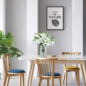 Nettenevime Yapay Çiçek Islak Lilyum Beyaz Renk 7 Çiçekli Gerçeksi Doku A Kalite thumbnail 8